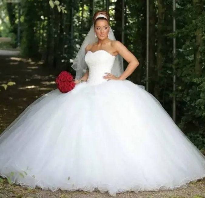 Schulterfreies Prinzessin Ball Linie Brautkleid Annalena mit Tüll und Glitzer Pailletten