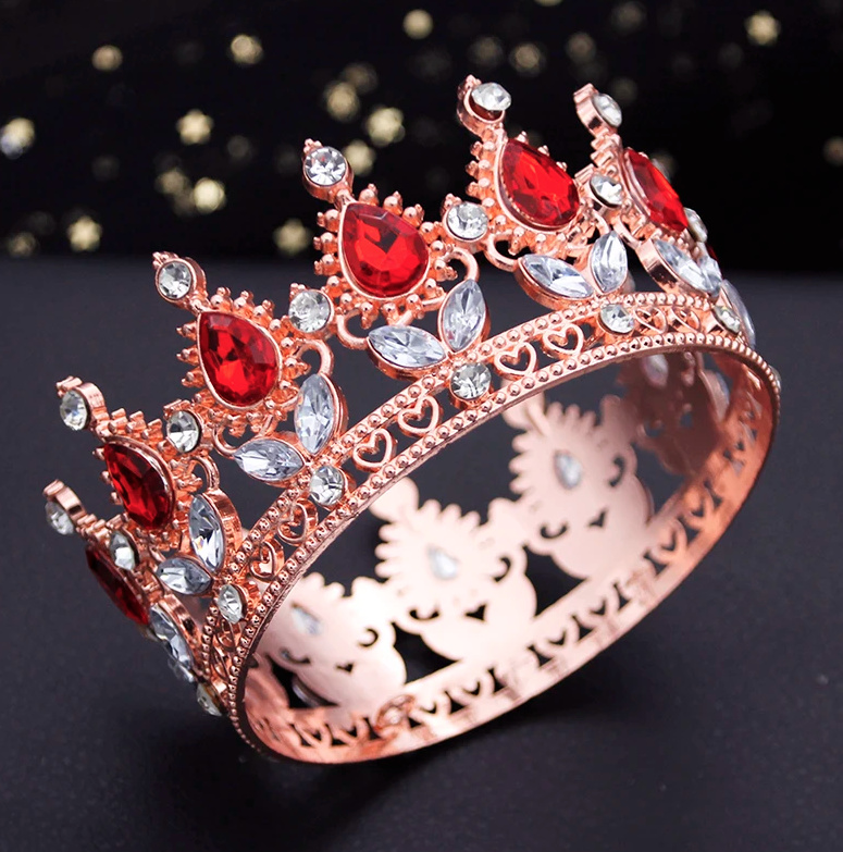 Barock Braut Krone Annelie Rose Gold
