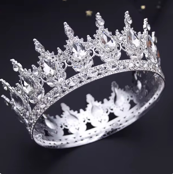 Barock Braut Krone Annelie Silber