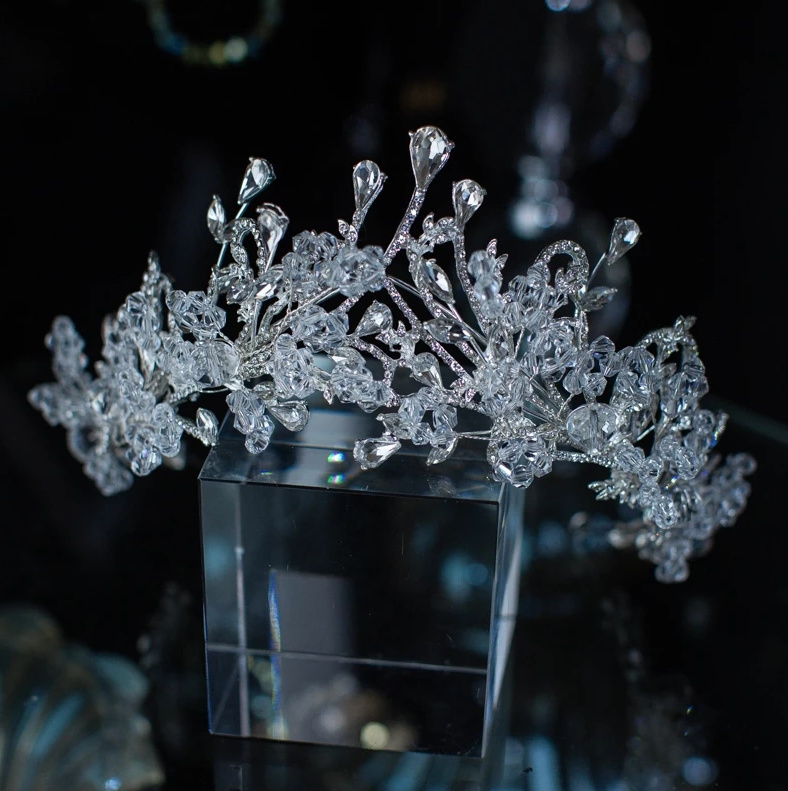 Kristall Braut Tiara Diadem Aylin