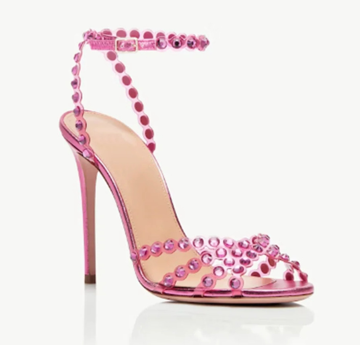 Bling Bling Kristall Brautschuhe Alison Pink