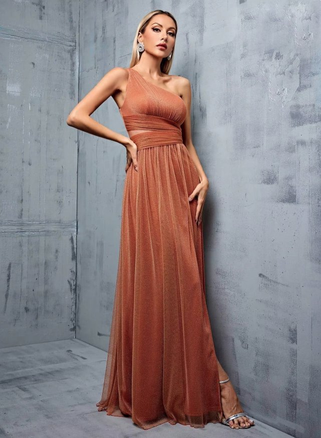 One Shoulder Kleid Elegant für Hochzeitsgäste Bodil Lang