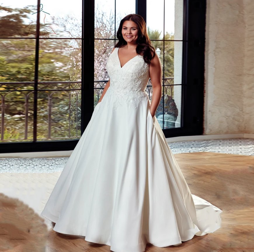 A Linie Brautkleid Begonia auch in Große Größen Klassisch