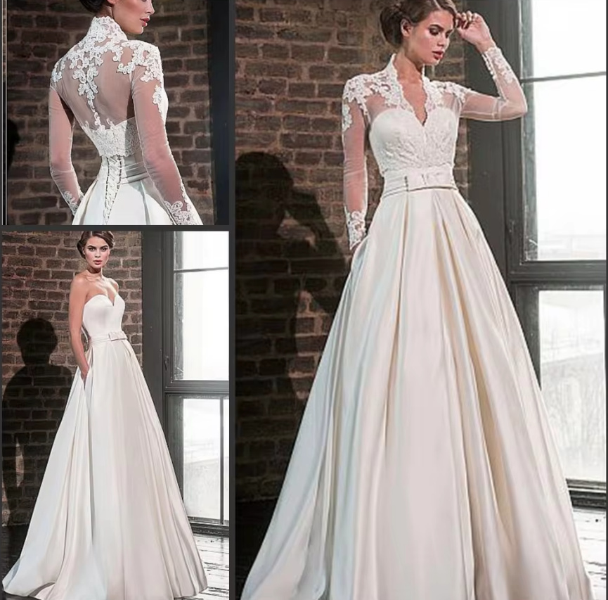 Zweiteiliges Bustie Brautkleid Arven mit Bolero Jacke