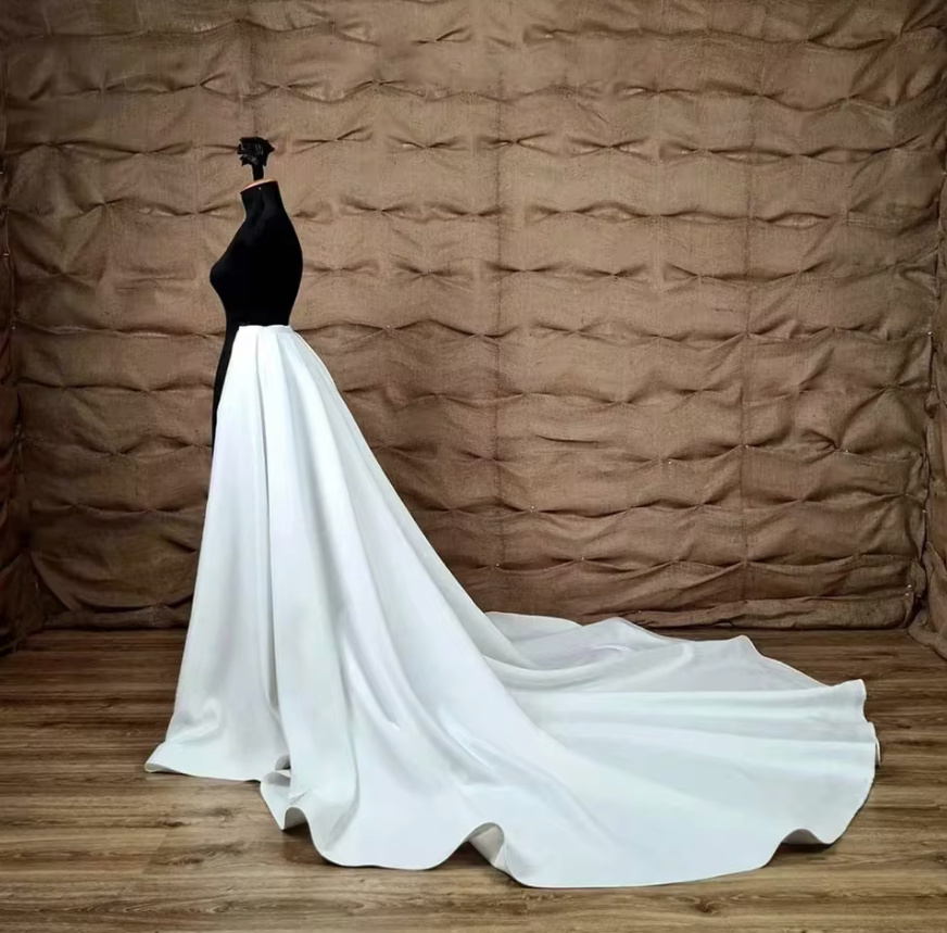 Satin Braut Schleppe Abnehmbar