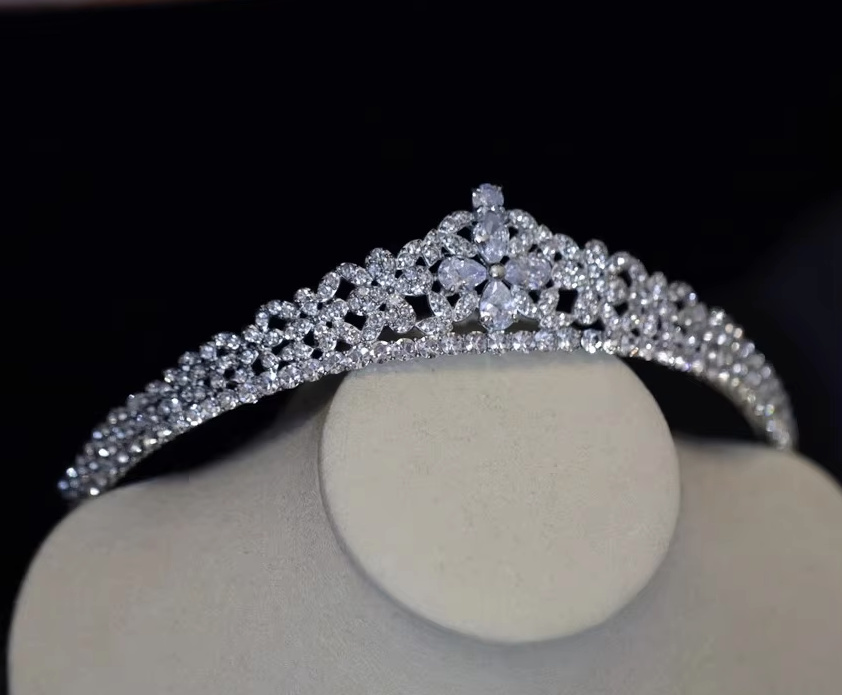 Kristall Braut Tiara Diadem Celina