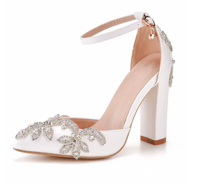 Strass Kristall Brautschuhe Chenoa mit Knöchelriemen
