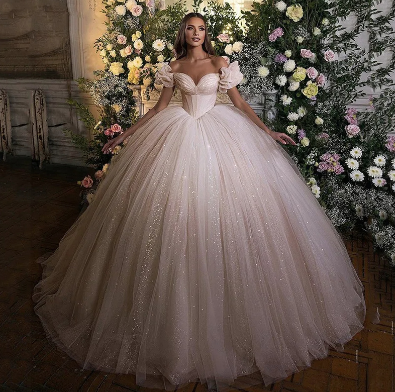 Klassisches Prinzessin Brautkleid Athina Schulterfrei