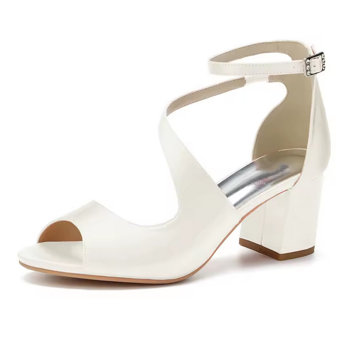 Blockabsatz Peep Toe Brautschuhe Diandra
