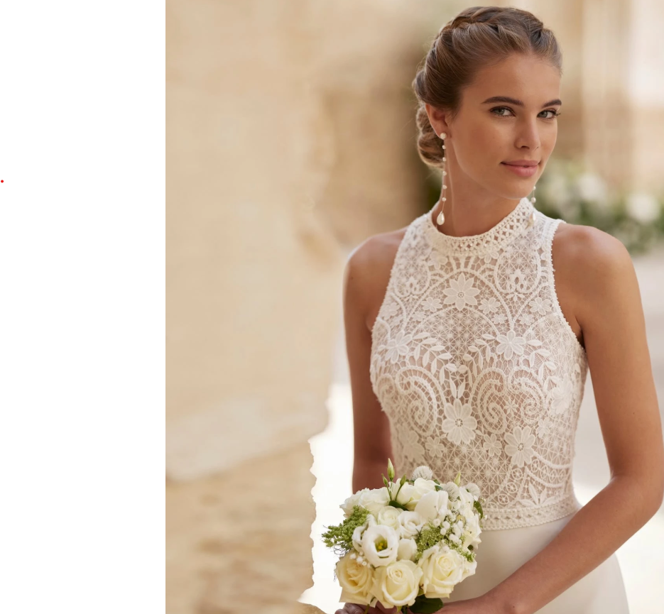 Ärmelloses Brautkleid 2025 Davinia mit Spitze Schleppe und Rückenausschnitt